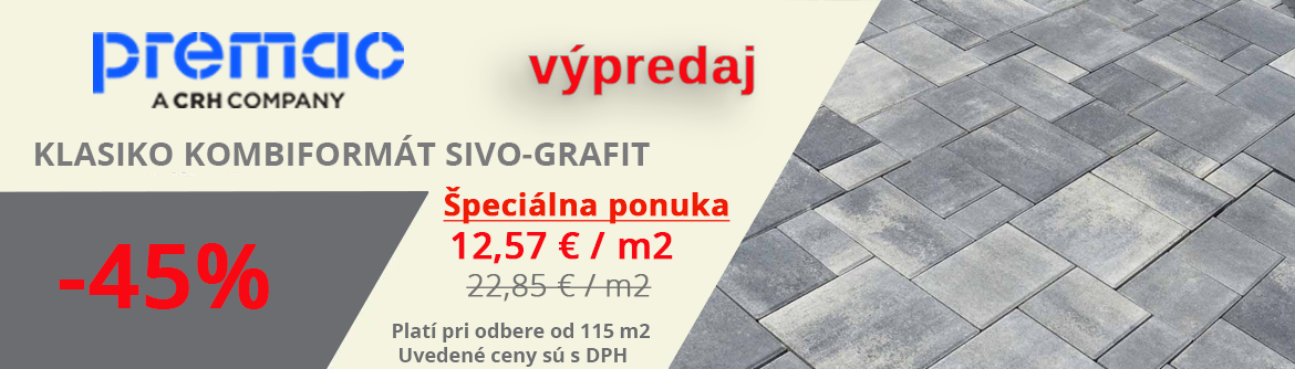 premac, dlažby betónové zámkové, akcia 
